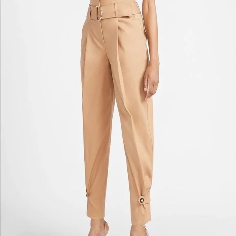 NWT Express High Waisted Belted Utility Ankle Pant Size 0